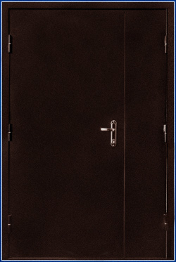 Дверь металлическая  двухлистовая двупольная